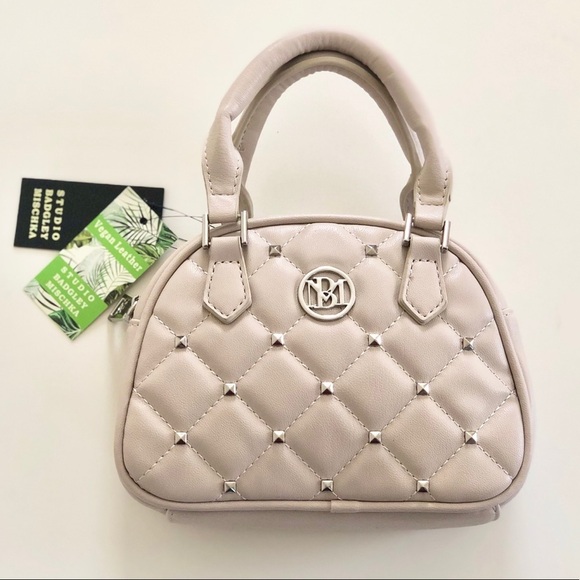 Badgley Mischka Quilted Crossbody Mini Bag with Silver-Tone Studs - Picture 16 of 16